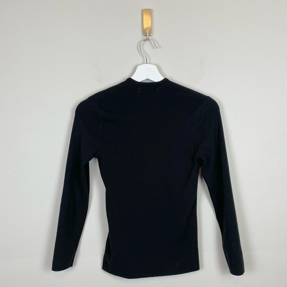Oak + Fort Asymmetric V-Neck Sweater Size Medium - Picture 5 of 5